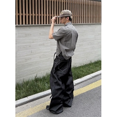 WE1951-P52丹宁原牛飞机扣baggy廓形弯刀牛仔裤，男装牛仔裤，电商B323A