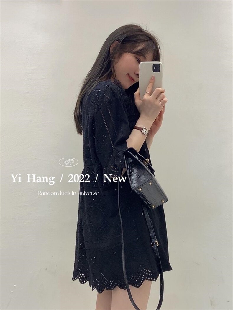 后背镂空面料上衣，其它，一杭