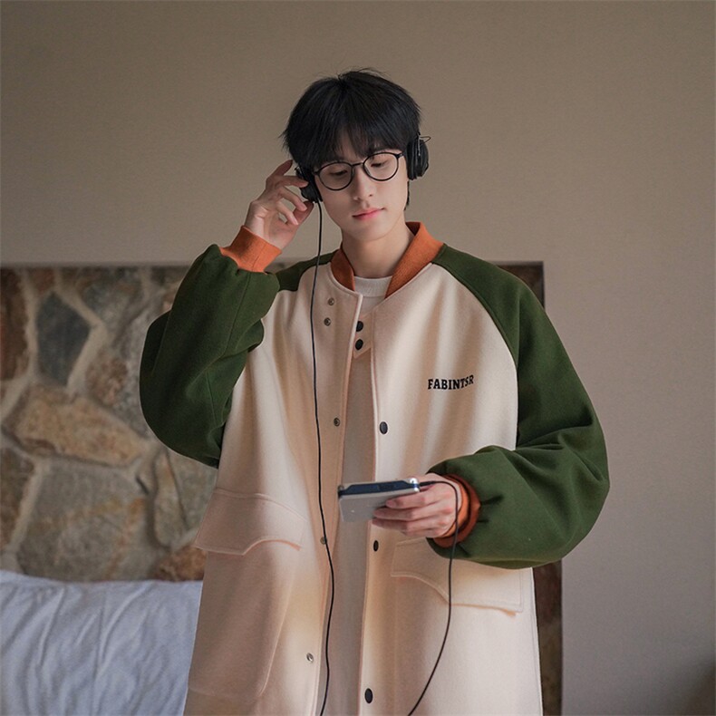 B225-W8425-P126-X158----拼接棒球服-聚酯纤维，女装职业装，电商B225