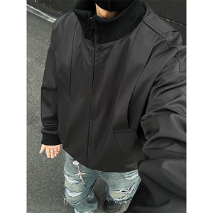 美式飞行服立领夹克男款痞帅短款外套棒球服潮504-W680-特P60控98图片