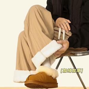 潮牌休闲裤美式褶皱伞兵裤子防风抽绳束脚冲锋裤机能风运动裤子图片
