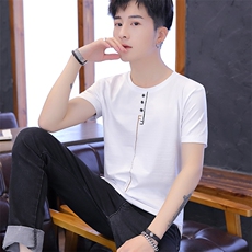 家乐2001夏季男士短袖t恤青少年圆领半袖白体恤潮流男装帅气，男装T恤，电商D310（原电商305）