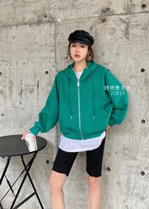 现货。妍妍香衣舍21013韩版连帽拉链卫衣外套女，女装卫衣/绒衫，香衣舍