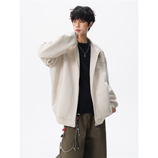 复古麂皮绒立领外套男女潮牌大码春秋飞行夹克美式外套JK5210/P80，男装夹克，电商B238