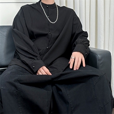 2025现货新款设计感小众休闲衬衣新潮长袖衬衫A351-AC2454-P68，男装衬衫，电商A351