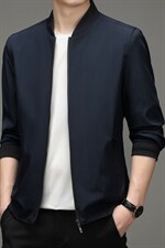 2023年男士外套韩版潮流印花夹克男春秋季新款中年棒球领上衣外穿，男装夹克，电商B212（原钱塘6029）