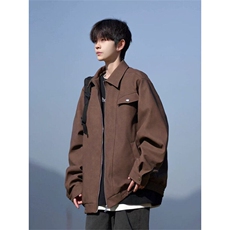 自拍图:2025秋季美式复古皮衣外套翻领皮夹克JK8088-P85128，男装夹克，星座1209-2