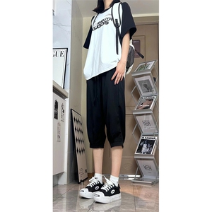 特批28 夏季休闲感小众百搭七分裤男 涤纶图片