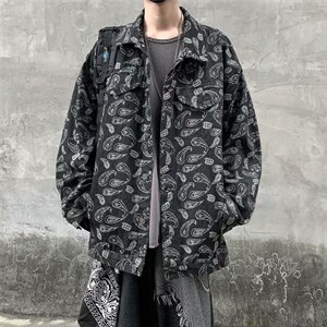 秋装新款男装潮休闲宽松牛仔外套男复古水洗夹克女上衣jk03-p75，男装夹克，星座1008-2