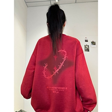 抖音供货、重磅显瘦卫衣秋圆领宽松D223A-DY-LPWY111-特p40，男装卫衣，电商019-1
