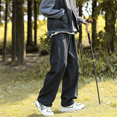 日系户外冲锋裤男秋冬休闲徒步登山裤子YK57加绒P42常规36，男装卫衣，星座1116-2