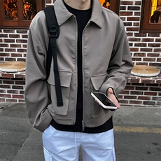816B-JK110-P105春季韩版男士短款翻领宽松夹克休闲拉链外套韩，男装夹克，星座816B