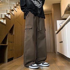 2025秋冬新款休闲男裤厚款直筒宽松松紧腰橡筋工装裤子3361-特P42，男装工装外套，星座1006-1
