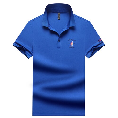 夏季新款男士翻领短袖t恤中年有领男装上衣服休闲POLO衫图片