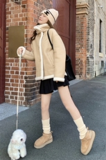 2023年冬季皮毛一体羊羔毛皮衣B190-82508-P215-K318，女装羊羔毛/颗粒绒，一九零