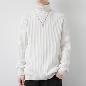 冬季男士高领毛衣潮流修身打底线衣青年纯色针织衫男LB0477-p50图片