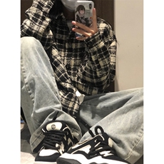 【有货】cleanfit黑白格子小香风外套高级感痞帅夹克237LL-特P55，男装夹克，星座1007（原301D）