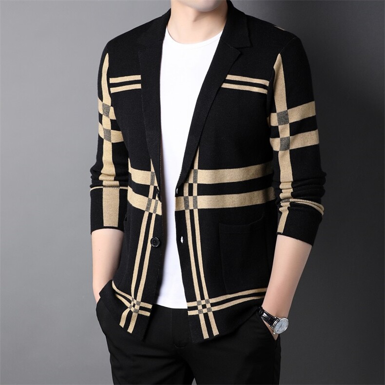 男士2023年春秋季新款长袖针织开衫青年休闲外套服装 FF8007-P68图片