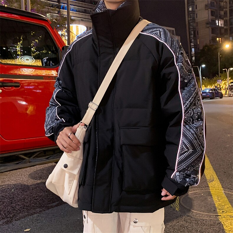 （）卡通工重艺立领潮牌宽松落肩情侣学生鸭绒羽绒服控249,男装羽绒服,星座301D-4(原星座1004-4）