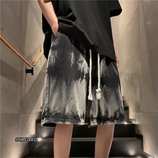 夏季新款高街扎染牛仔裤短裤潮流宽松五分裤B315-K23238-P45控58，男装牛仔裤，电商B315