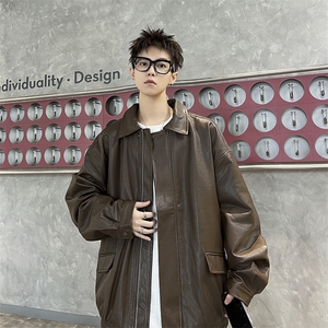 2024新款痞帅机车服pu皮衣外套ins飞行员皮美拉德夹克女痞秀现货图片