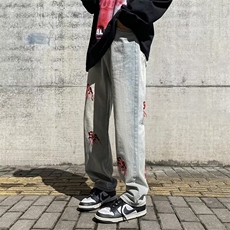 牛仔裤男秋季潮大码休闲裤子高街NK569P38，男装牛仔裤，星座1116-2