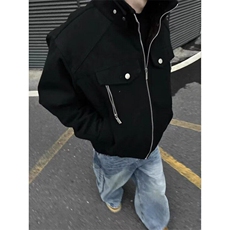 蛇年限定美式座山雕棉服男款冬季毛领剪裁解构夹克厚外套，男装夹克，星座506A