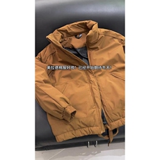 现货冬季美式休闲加厚雪山外套夹克立领纯色三防户外工装棉服，男装夹克，电商A486