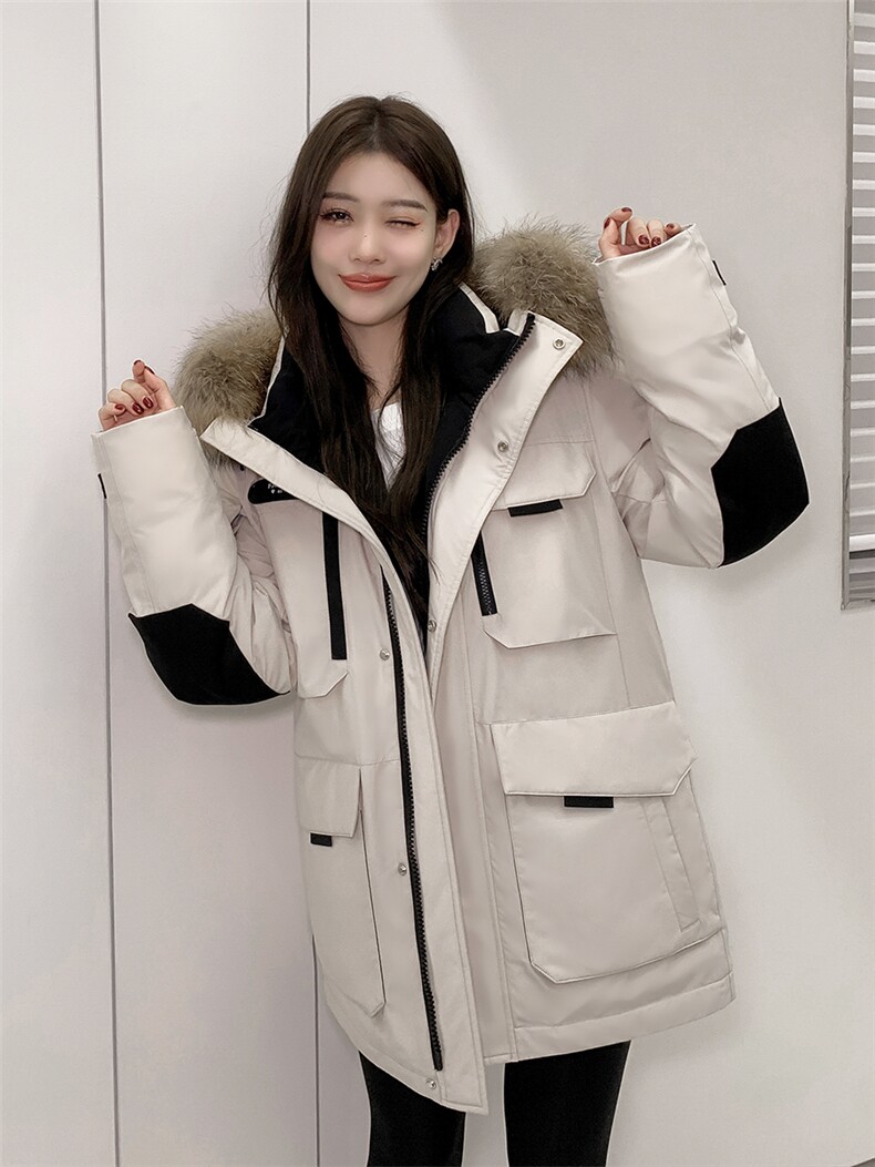东北情侣款羽绒服外套男女款极寒零下38度潮服学生青年工装派克服,女装羽绒服,钱塘6003（原4033）