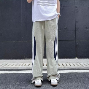 冲锋裤男士韩版潮流拼色条纹帅气2024夏季新款ins长裤K5539-P36图片