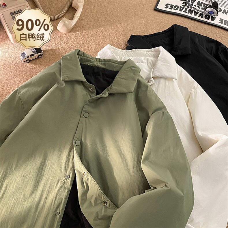 冬季新款羽绒服D2650-TP145218纯色休闲宽松百搭羽绒外套男,男装羽绒服,电商A102