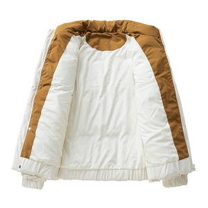 立领玉米格高街肌理感羽绒服情侣新冬90白鸭绒2025 SYR2601-P240图片