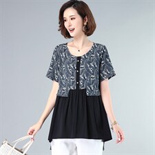 短袖2021年夏季韩版T恤圆领修身气质年轻,女装衬衫,丽影随形