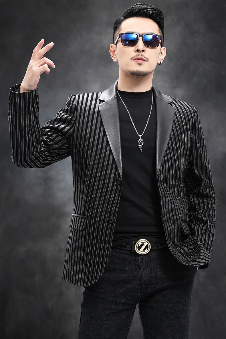 Y-WYF8511男士2023秋冬新款西服绵羊皮皮衣男翻领皮西装P620,男装皮衣,电商B360