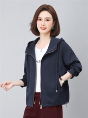 长期有货运动开衫卫衣女2026秋季新款时尚连帽上衣休闲长袖短外套，女装卫衣/绒衫，璐依舞