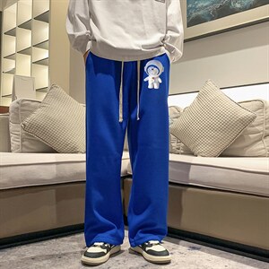 华夫格运动裤男大码抽绳休闲裤卫裤 HK78233-P35 加绒款P45图片