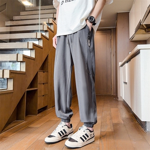春夏冰丝潮流休闲裤男士束脚宽松长裤垂感小脚裤A266-KZ1107-P30图片