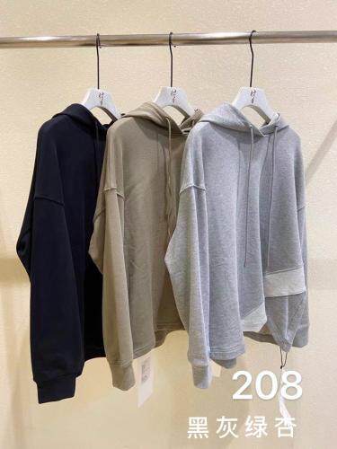 现货春设计感简易百搭连帽拼接撞色长?女卫衣休闲裙,女装卫衣/绒衫,ABout阿布