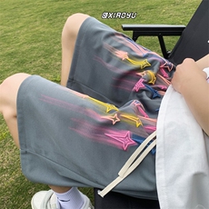 XZ616夏季新款冰丝网眼发泡星星短裤休闲五分裤TY867P35控48，男装休闲裤，星座512A（原616）