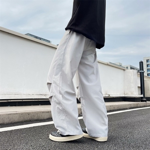 褶皱伞兵工装裤男女夏潮宽松感阔腿弯刀裤速干休闲裤MK988 P38图片