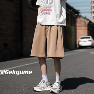 8XL-M 特大码夏垂感凉感薄款冰丝短裤男休闲五分裤DK1506P35控48图片