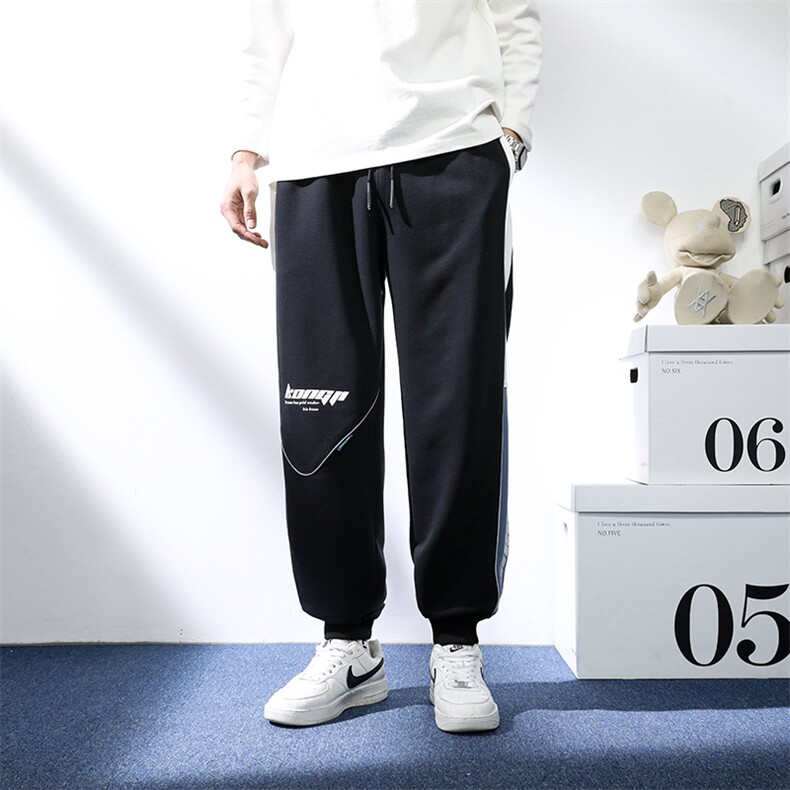 7XL-M2023春季新款港风休闲运动卫裤男加肥加大码长裤束脚裤控79,男装休闲裤,钱塘717(原712)
