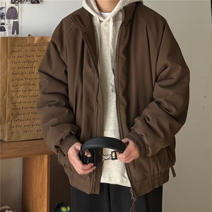 冬季新款棉衣男日系复古加棉加厚宽松立领棉服外套MJ56-P77图片