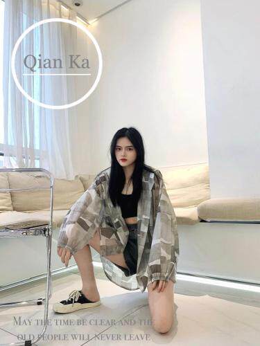 定制面料防嗮衣，女装，浅卡