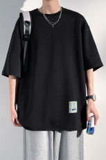 T902P30光影墙重磅350克休闲时尚潮牌半袖男士宽松T恤短袖上衣，男装T恤，电商A026-1