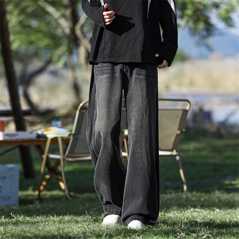 26春款oversize直筒百搭长裤美式复古调性日常通勤牛仔裤K700TP48，男装牛仔裤，电商A102B