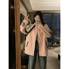 春装新款韩版拼色连帽短外套女宽松夹克休闲学生上衣C839-P88，男装夹克，星座911-2(原星座613-2）