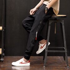 休闲裤锦纶南商中腰2021年潮无弹青春流行居家常规四季修身，男装休闲裤，星座802