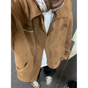 麂皮绒刺绣夹克   WT2338-特P75-138   加棉特P85-控148图片