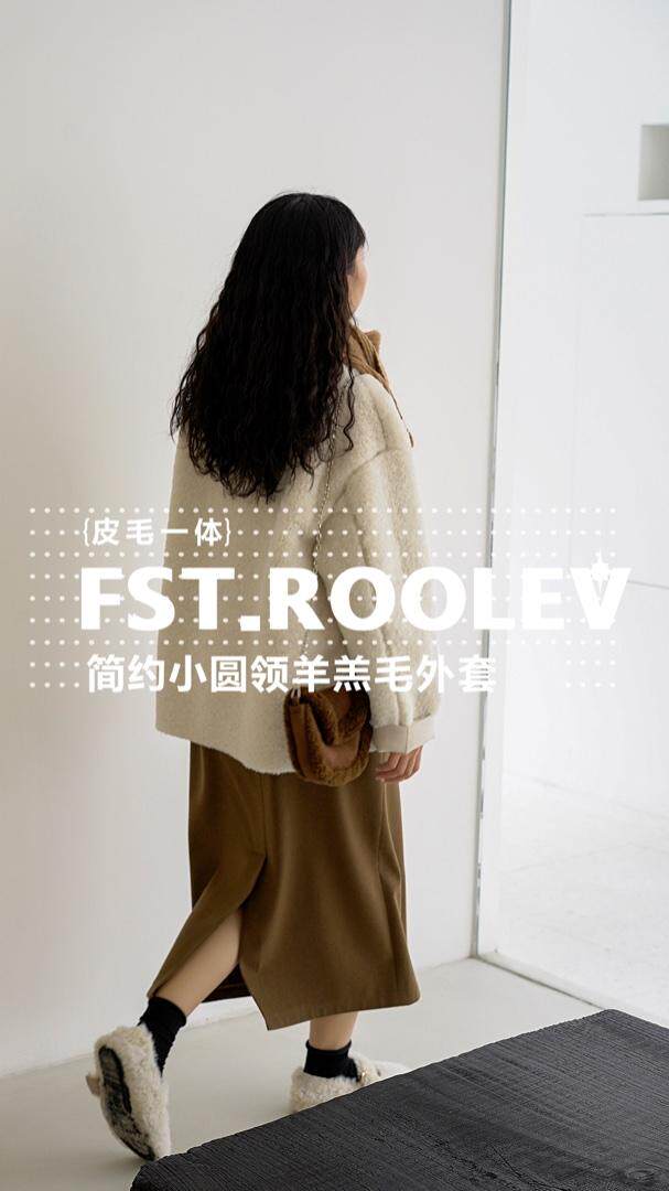 小圆领羊羔毛外套，其它，FST